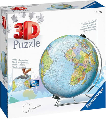 Ravensburger 3D Puzzle 12436 - Globus in englischer Sprache - 540 Teile