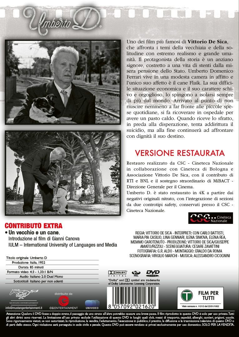 Dvd - Umberto D. (1 DVD
