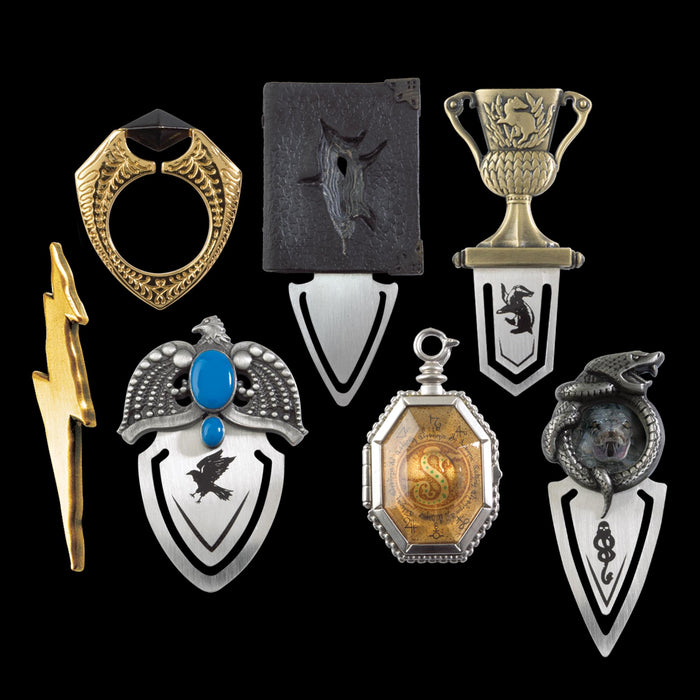 The Noble Collection Harry Potter Horcrux Bookmark Collection - Set of 7 Minature Horcrux Bookmarks in 8in (20cm) Display Box - Officially Licensed Film Set Movie Props Gifts Stationery