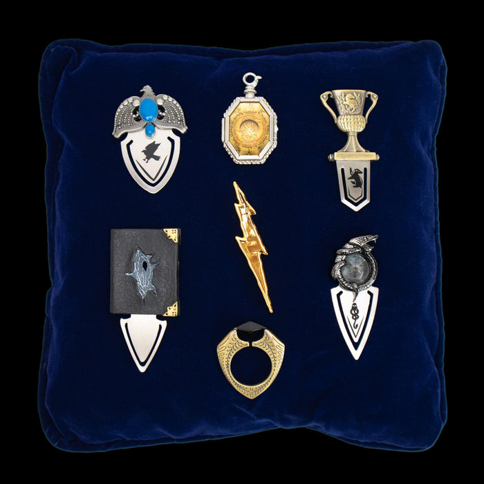 The Noble Collection Harry Potter Horcrux Bookmark Collection - Set of 7 Minature Horcrux Bookmarks in 8in (20cm) Display Box - Officially Licensed Film Set Movie Props Gifts Stationery