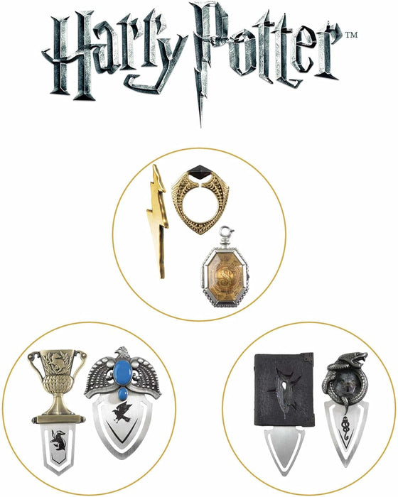 The Noble Collection Harry Potter Horcrux Bookmark Collection - Set of 7 Minature Horcrux Bookmarks in 8in (20cm) Display Box - Officially Licensed Film Set Movie Props Gifts Stationery