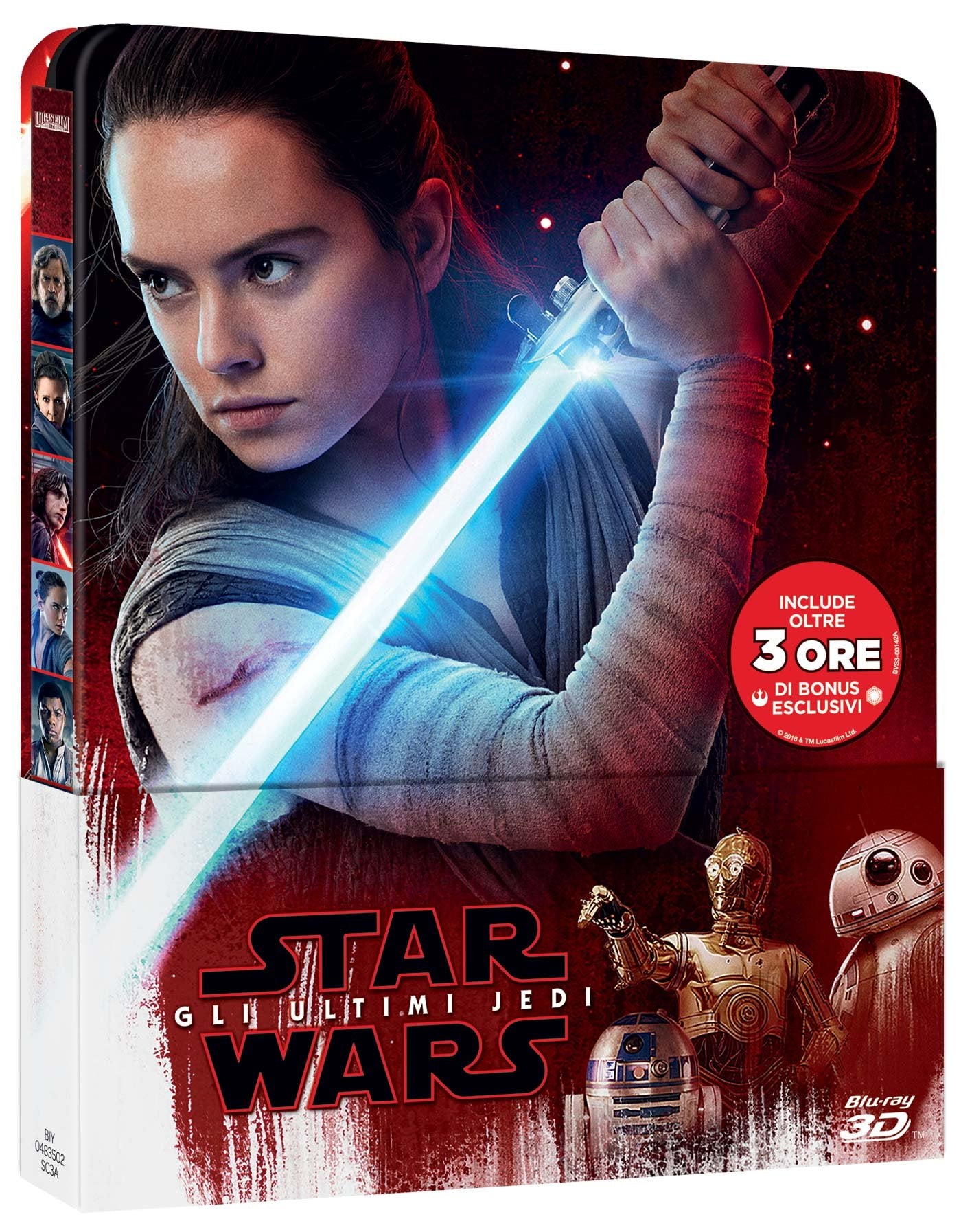 star wars - gli ultimi jedi (blu-ray 3d+blu-ray) (ltd steelbook) BluRay Italian Import