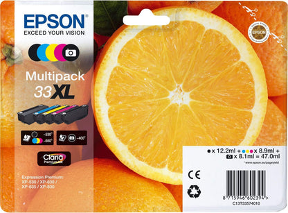 Epson Original 33XL Tinte Orange, Multipack 5-farbig