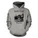 BURZUM - FILOSOFEM 3 2018 GREY Hooded Sweatshirt Small