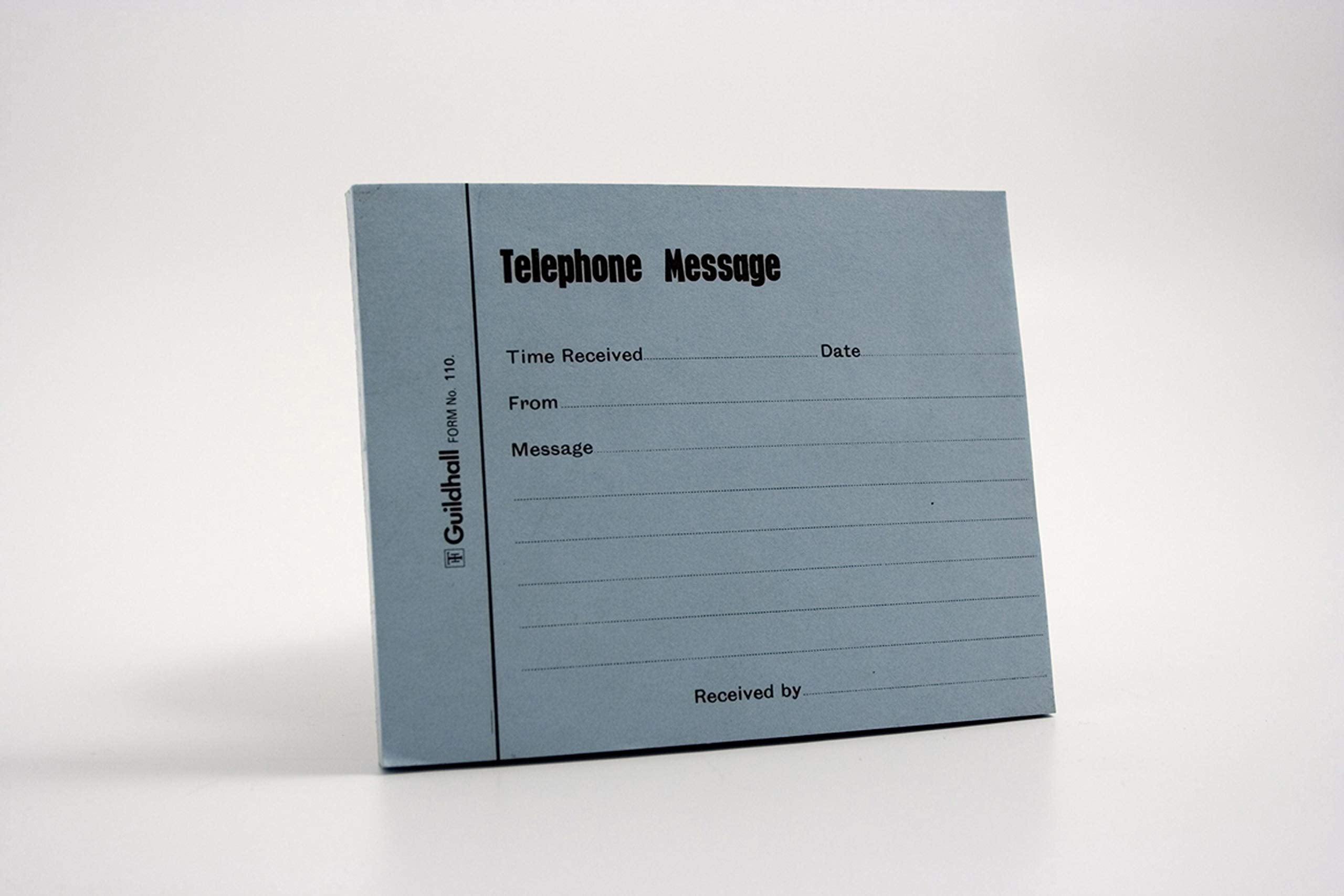 Exacompta - Ref 110Z - Guildhall - Telephone Message Pad, 101 x 127mm, 100 Sheets Per Pad, Pre-Printed Headings for Accurate and Detailed Recording - Blue, Pack of 5