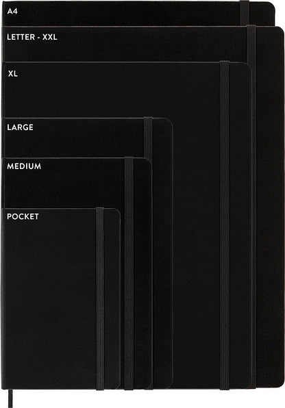 Moleskine Classic Ruled Paper Notebook, Hard Cover and Elastic Closure Journal, Color Sapphire Blue, Size Pocket 9 x 14 cm, 240 Pages