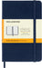 Moleskine Classic Ruled Paper Notebook, Hard Cover and Elastic Closure Journal, Color Sapphire Blue, Size Pocket 9 x 14 cm, 240 Pages