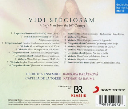 VIDI SPECIOSAM-A LADY MASS FROM THE 16TH CENTURY
