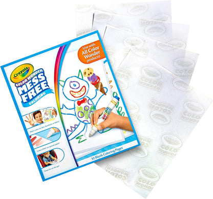 CRAYOLA Color Wonder - 75-2479-E-000 - Mess Free Colouring - White Refill Paper & CRAYOLA Color Wonder - Bluey Colouring Mess-Free Book (Includes 18 Colouring Pages & 5 Magic Color Wonder Markers