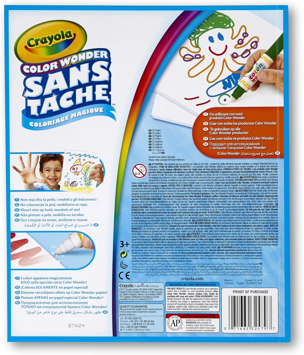 CRAYOLA Color Wonder - 75-2479-E-000 - Mess Free Colouring - White Refill Paper & CRAYOLA Color Wonder - Bluey Colouring Mess-Free Book (Includes 18 Colouring Pages & 5 Magic Color Wonder Markers