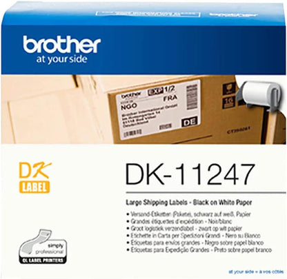Brother Original Shipping Label, White, Large (103.6 x 164.3 mm