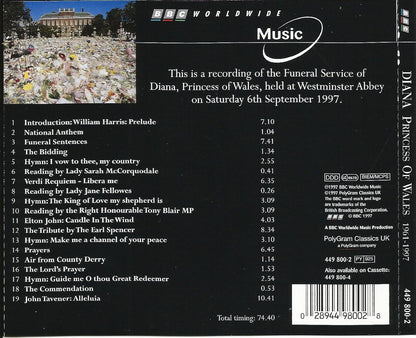 Diana, Princess of Wales: The BBC Recording of the Funeral Service