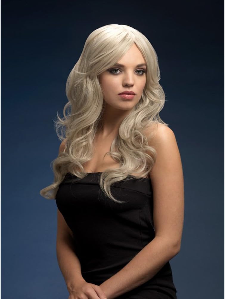 Smiffys Fever Nicole Wig, Silver Blonde, Blonde