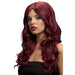 Smiffys Fever Nicole Wig, Red Cherry, Red