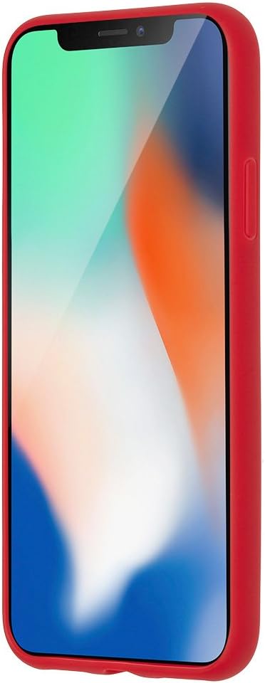 Moleskine Transparent Hard Case with Elastic Band Graphic - Hard Case for iPhone X with XS Volant Journal for Notes - Transparent Case with Border and Band Graphic Colour Scarlet Red