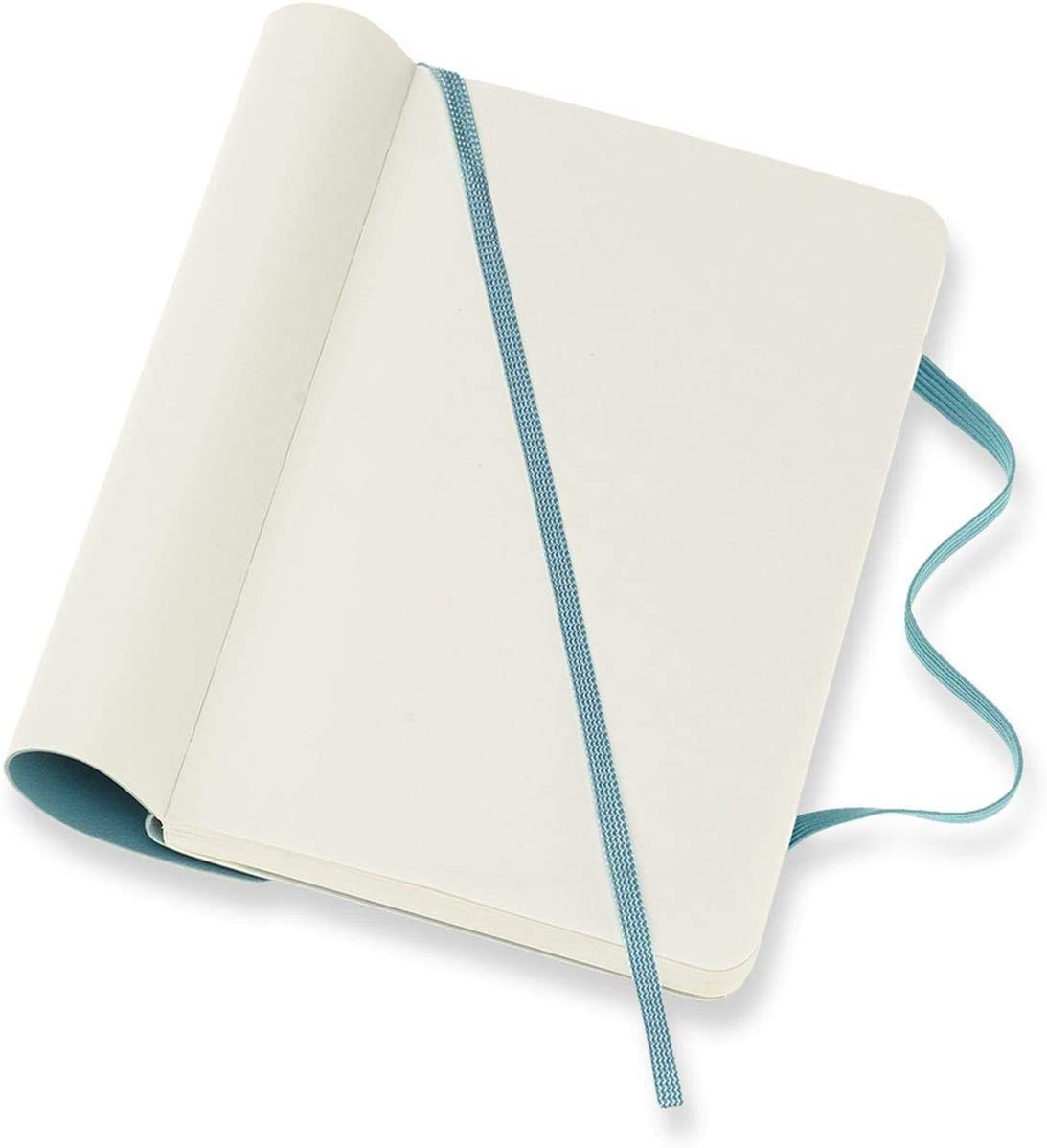 Moleskine Classic Plain Paper Notebook - Soft Cover and Elastic Closure Journal - Color Reef Blue - Pocket 9 x 14 A6 - 192 Pages