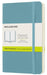 Moleskine Classic Plain Paper Notebook - Soft Cover and Elastic Closure Journal - Color Reef Blue - Pocket 9 x 14 A6 - 192 Pages