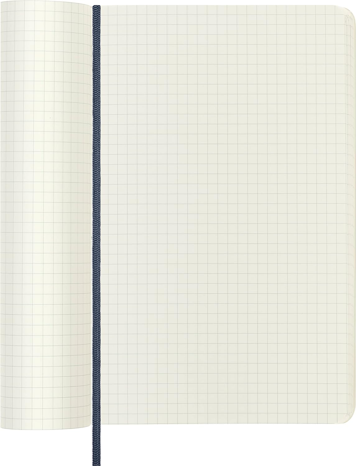 Moleskine - Classic Squared Paper Notebook - Soft Cover and Elastic Closure Journal - Color Sapphire Blue - Size Large 13 x 21 A5 - 192 Pages
