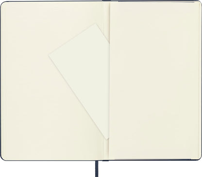 Moleskine Classic Dotted Paper Notebook, Hard Cover and Elastic Closure Journal, Color Sapphire Blue, Size Large 13 x 21 cm, 240 Pages