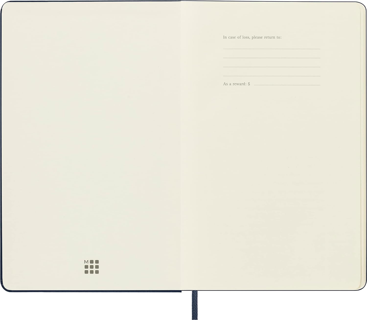 Moleskine Classic Dotted Paper Notebook, Hard Cover and Elastic Closure Journal, Color Sapphire Blue, Size Large 13 x 21 cm, 240 Pages