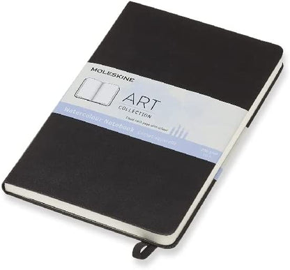 Moleskine 13 x 21 cm Large Art Collection Watercolour Notebook Sketchbook Album for Drawing with Hard Cover, Paper Suitable for Water, Colours and Watercolour Pencils, Black, 72 Pages