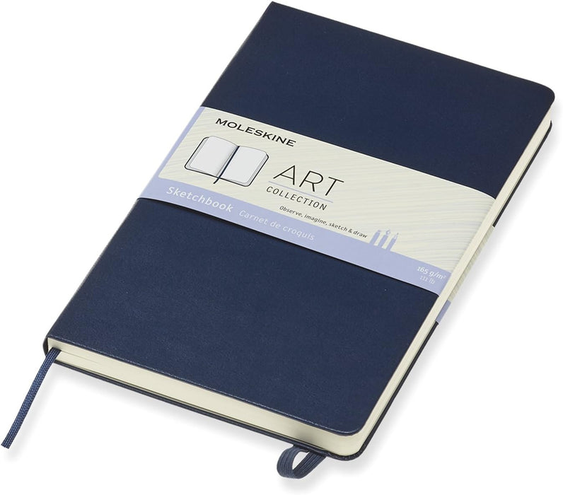 Moleskine 13 x 21 cm Large Art Collection Sketchbook Drawing Pad Notebook Album with Hard Cover and Elastic Closure, Paper Suitable for Pens, Pencils and Crayons, Black, 88 Pages