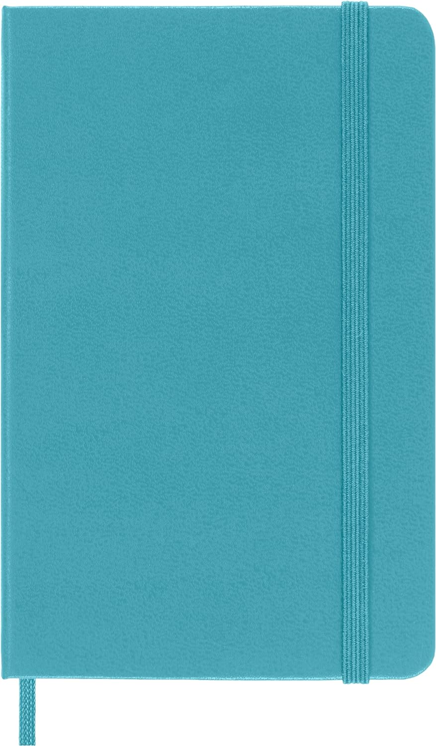 Moleskine Classic Plain Paper Notebook, Hard Cover and Elastic Closure Journal, Color Reef Blue, Size Pocket 9 x 14 cm, 192 Pages