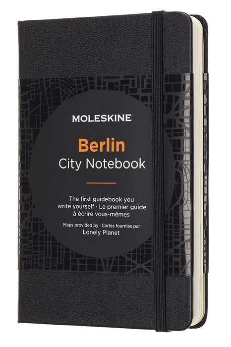 Moleskine City Notebooks Berlin with Plain and Ruled Page, Notebook with Hard Cover, Elastic Closure and City Maps, Black Colour, Size 9 x 14 cm, 220 Pages
