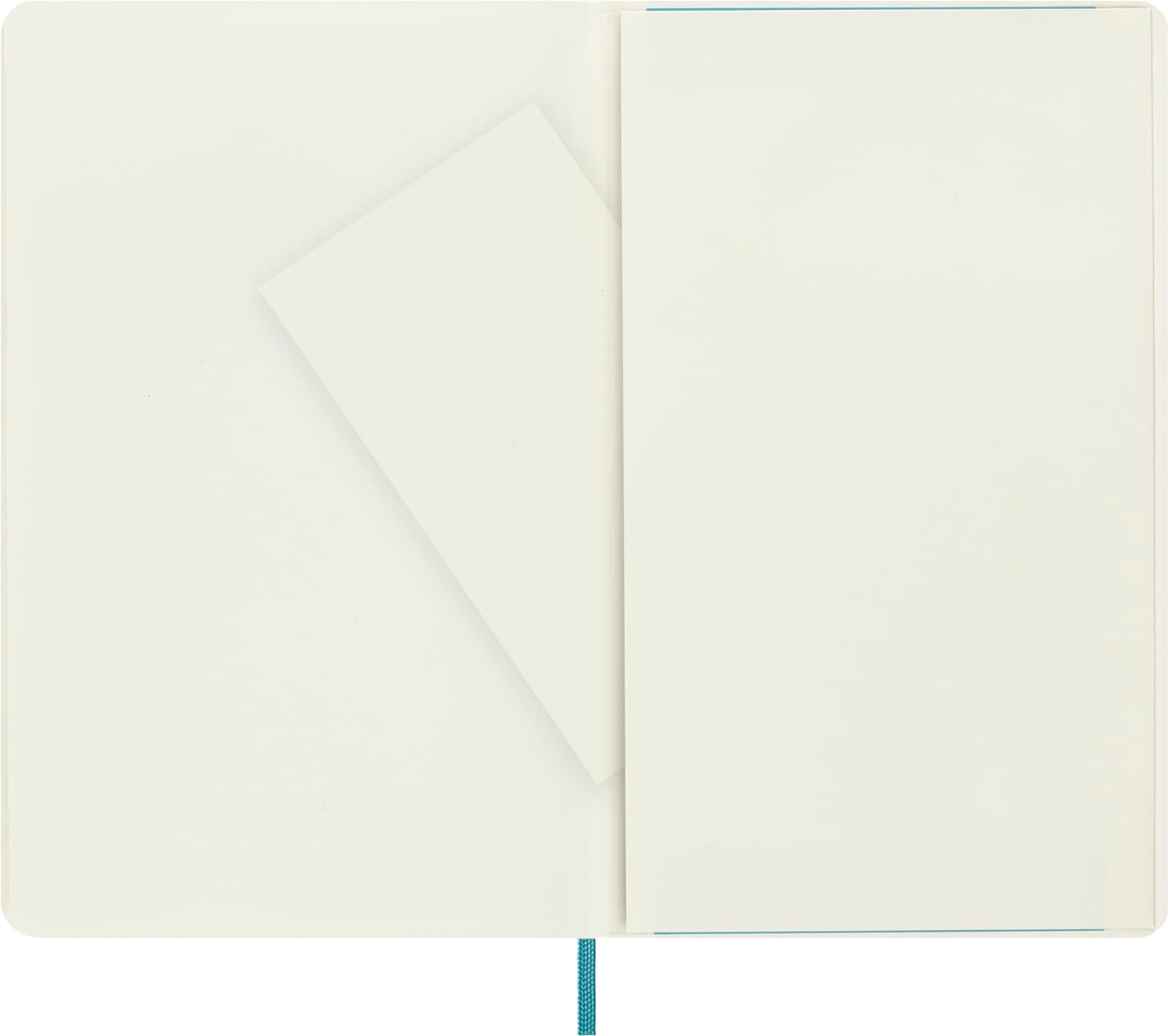Moleskine Classic Plain Paper Notebook - Soft Cover and Elastic Closure Journal - Color Reef Blue - Large 13 x 21 A5 - 192 Pages