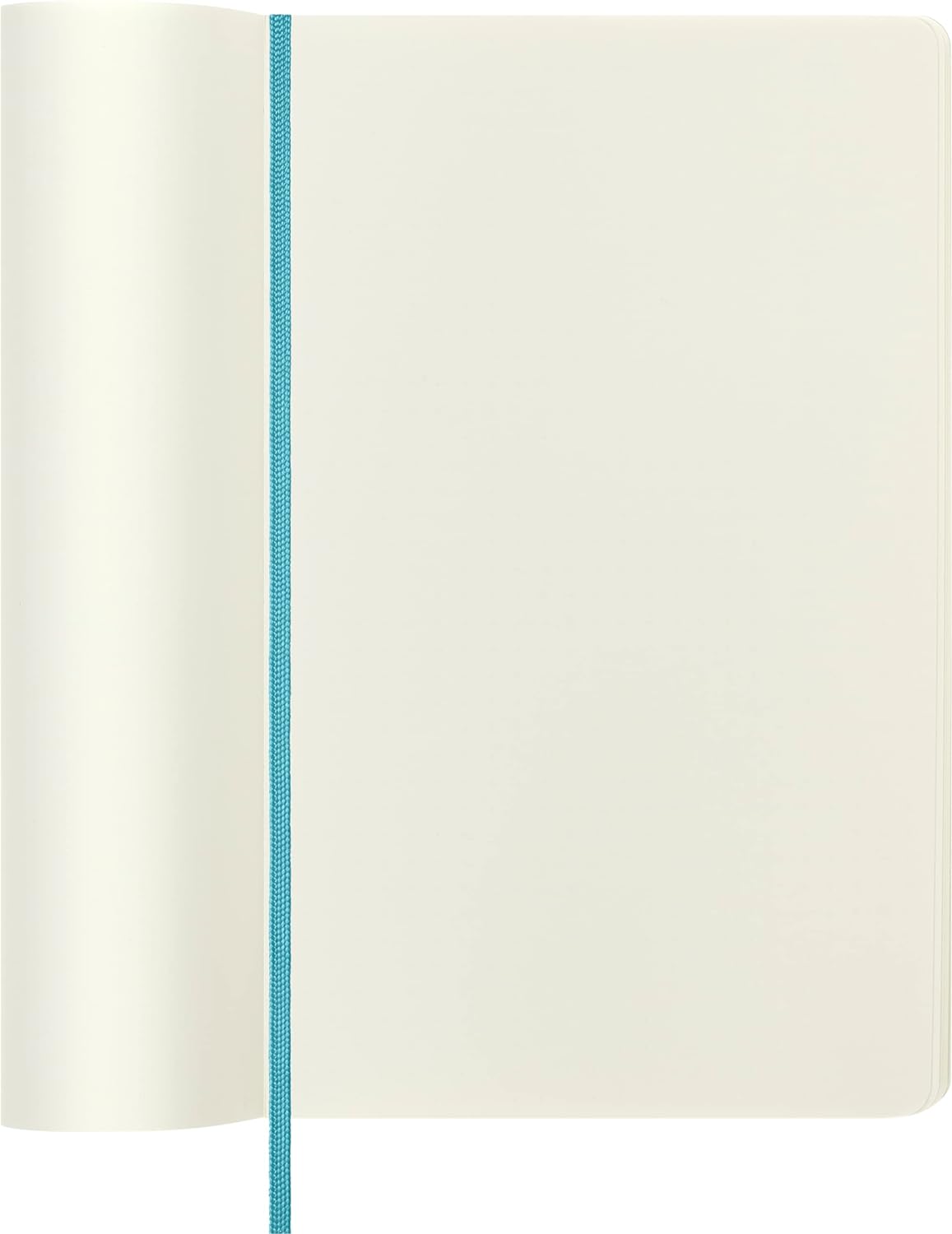 Moleskine Classic Plain Paper Notebook - Soft Cover and Elastic Closure Journal - Color Reef Blue - Large 13 x 21 A5 - 192 Pages