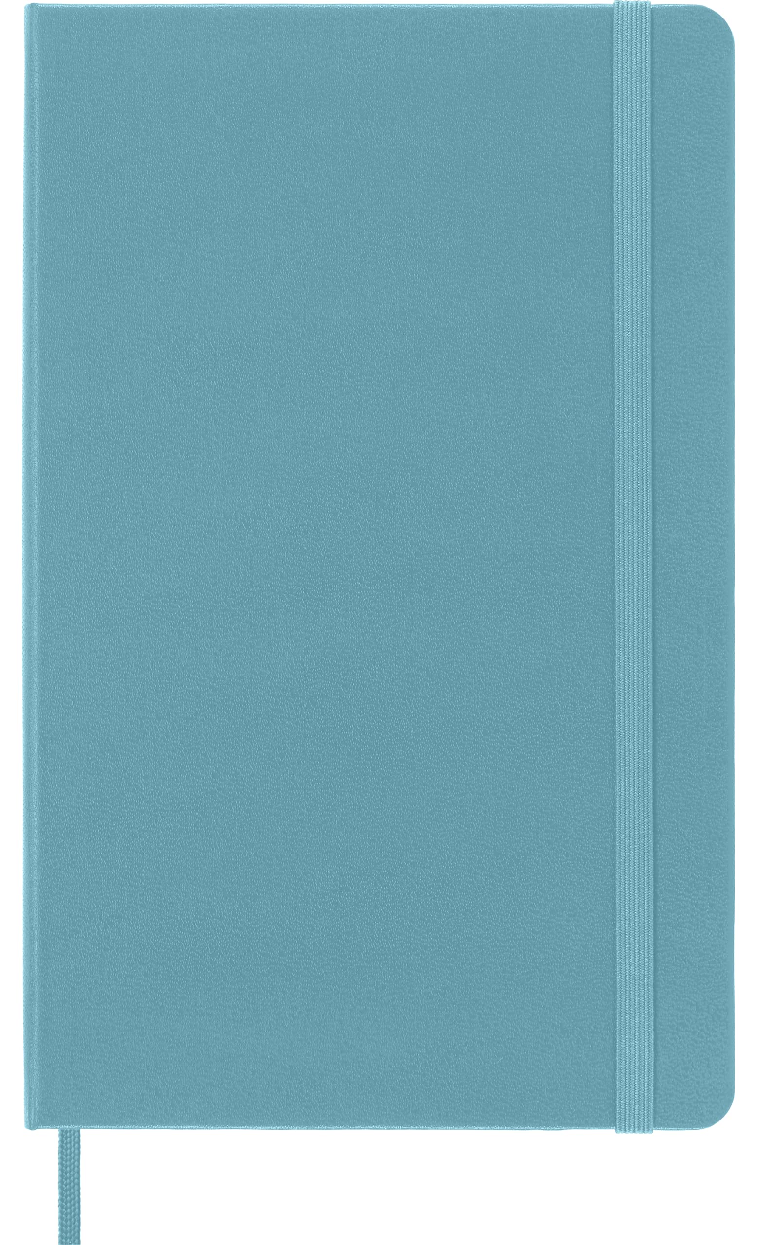 Moleskine Classic Ruled Paper Notebook, Hard Cover and Elastic Closure Journal, Color Reef Blue, Size Large 13 x 21 cm, 240 Pages