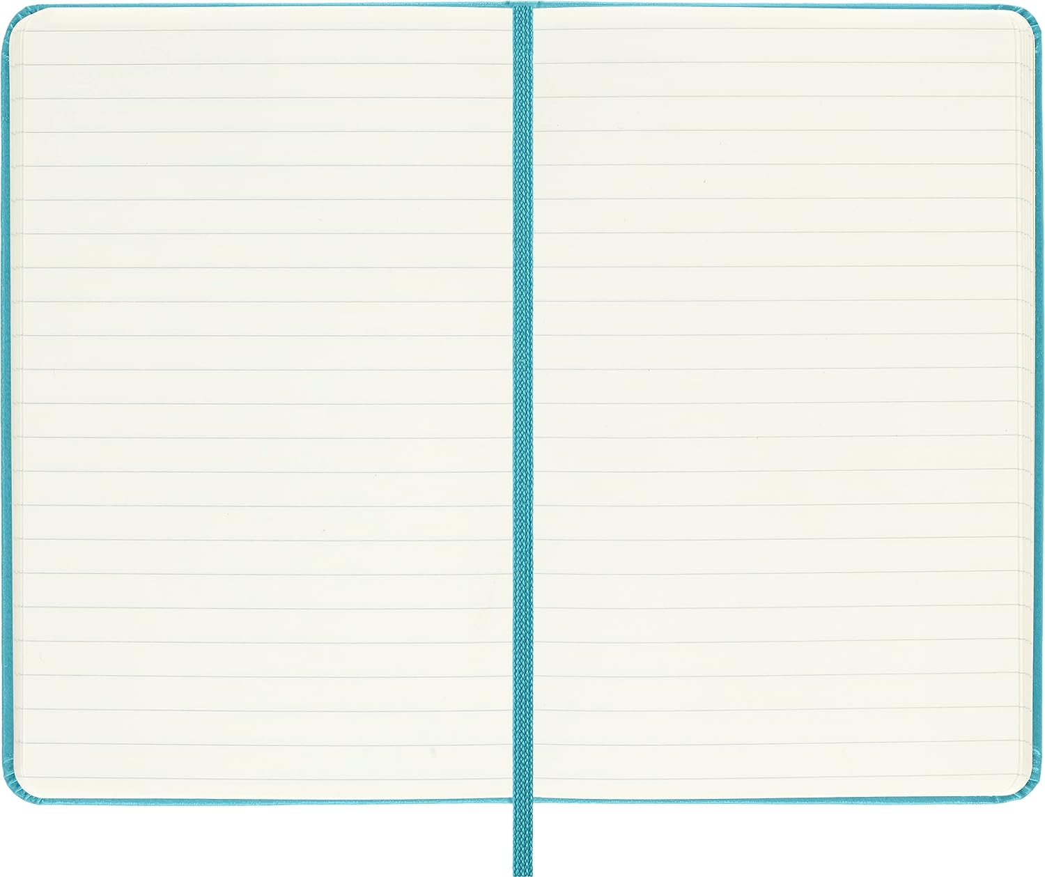 Moleskine Classic Ruled Paper Notebook, Hard Cover and Elastic Closure Journal, Color Reef Blue, Size Pocket 9 x 14 cm, 192 Pages