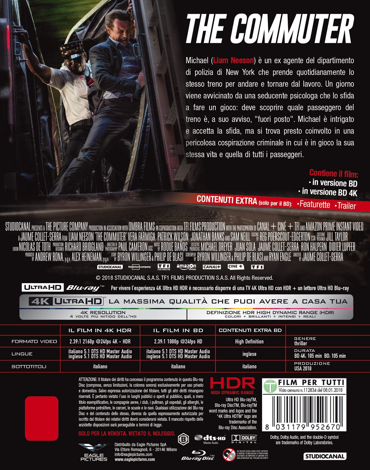 L'uomo Sul Treno (Steelbook) (4k+Br)