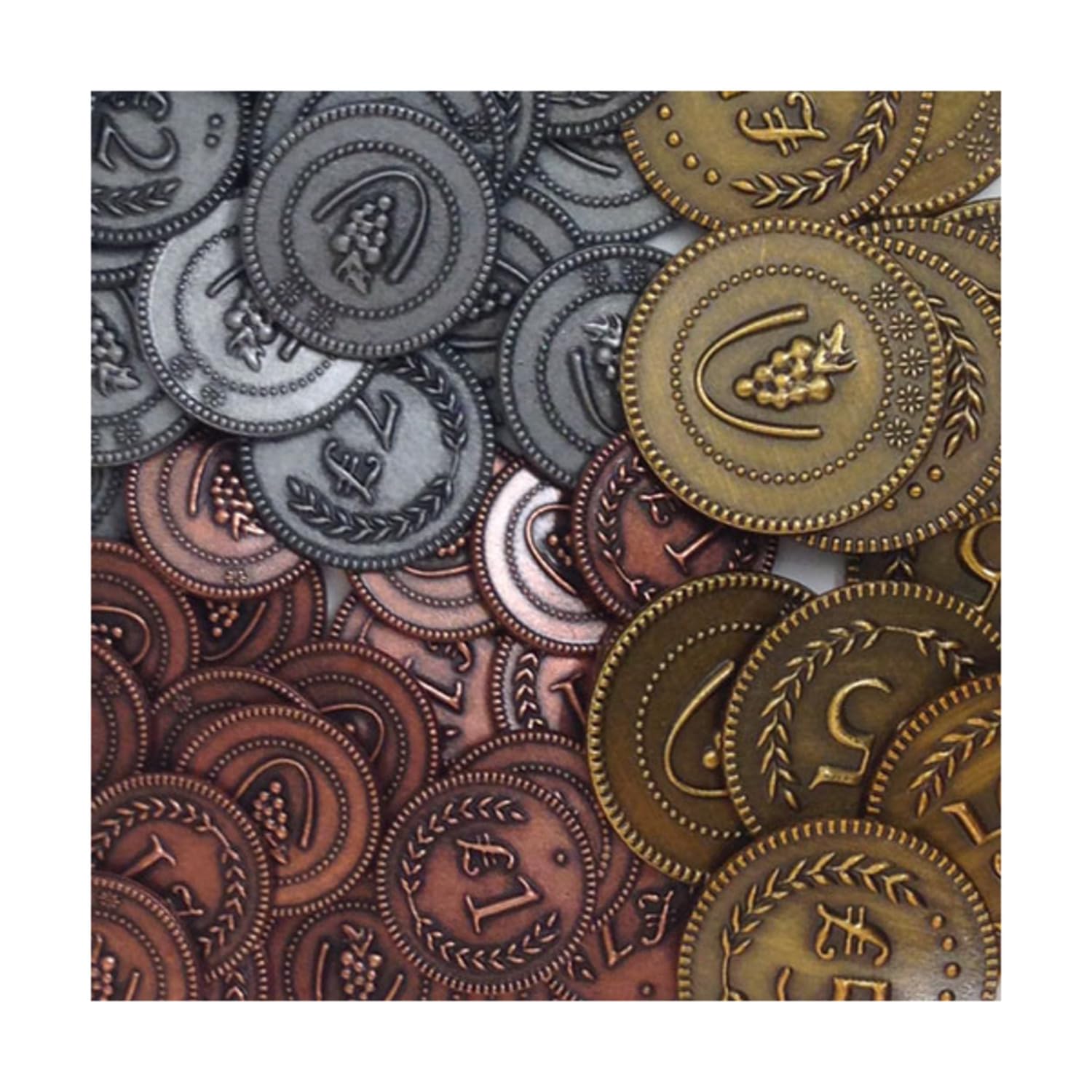 Viticulture: Metal Lira Coins
