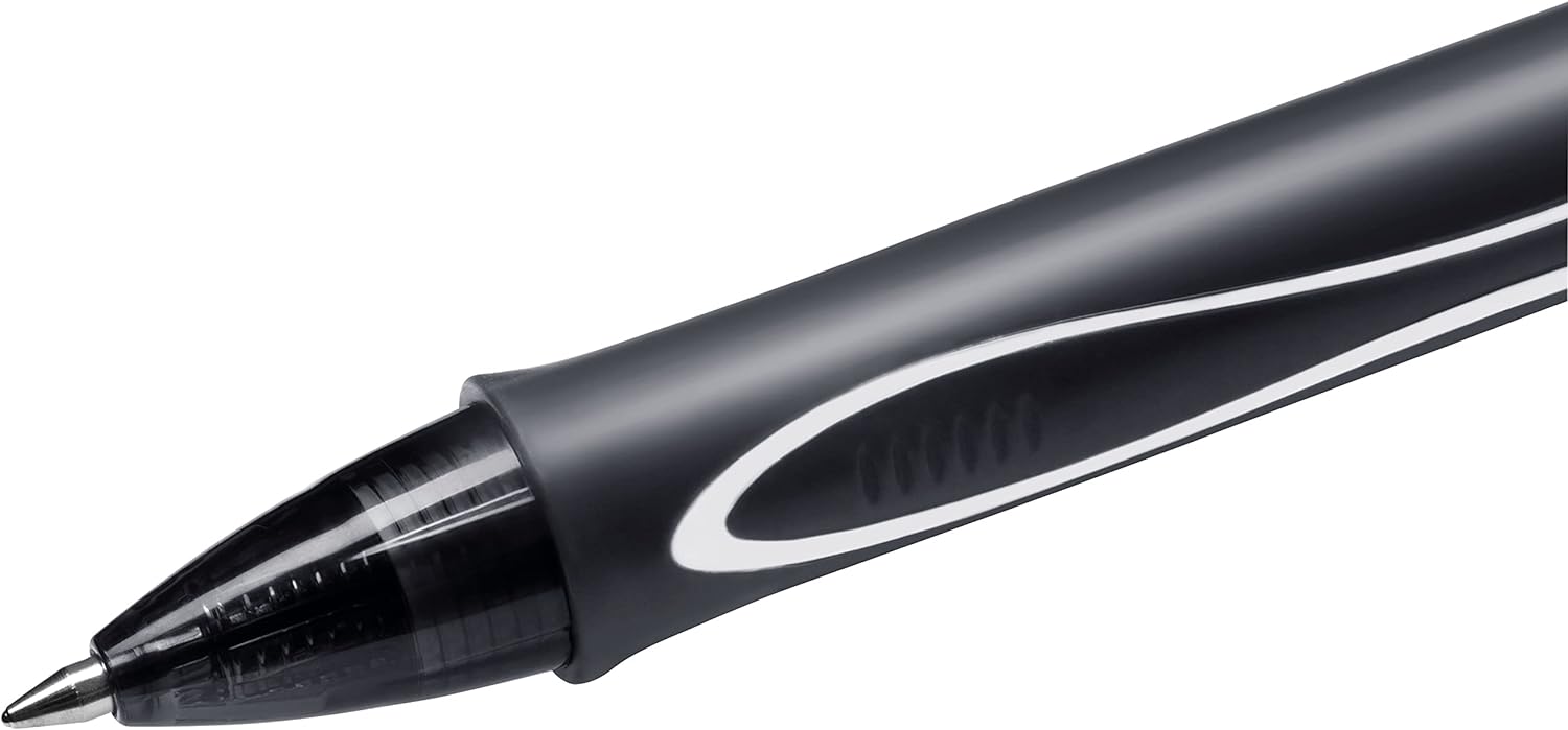 BIC Gel-ocity Quick Dry Black Gel Pens, Medium Point (0.7mm), 12-Count Pack, Retractable Gel Pens With Comfortable Full Grip