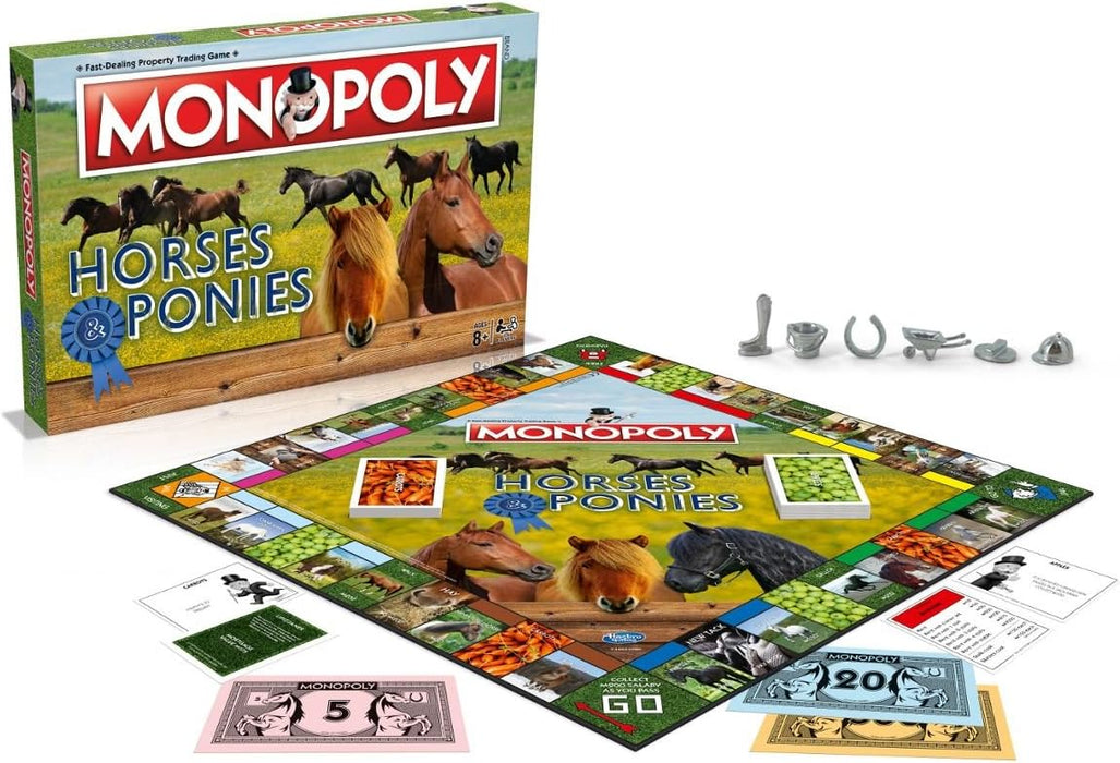 Winning Moves Horses and Ponies Monopoly Board Game & Snow Foal
