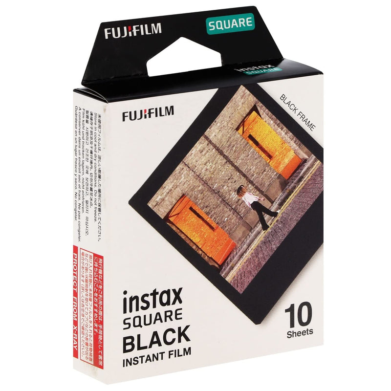 Instax SQUARE instant Film, Black border, 10 shot pack, suitable for all instax SQUARE cameras and printers