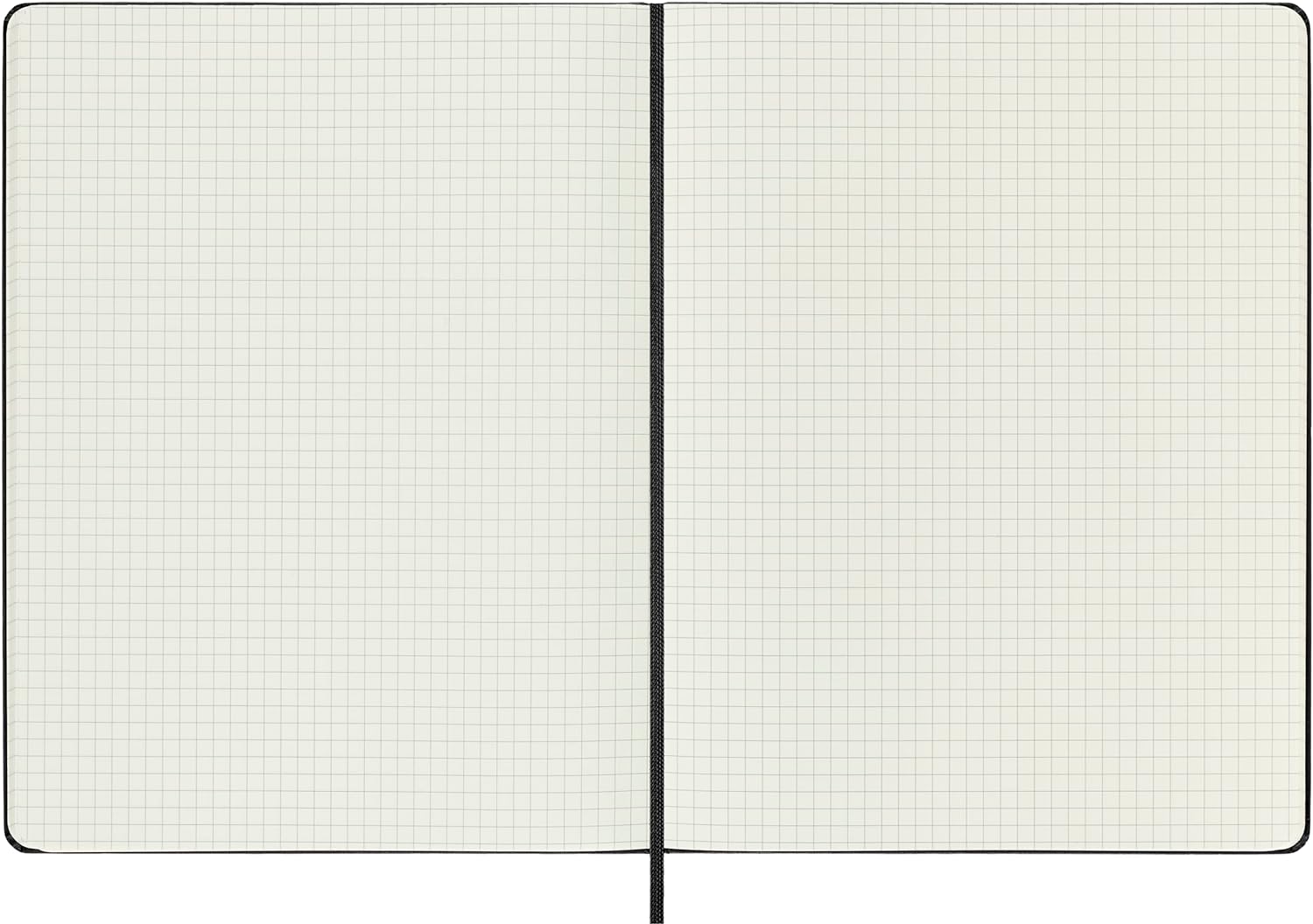 Moleskine Classic Squared Paper Notebook, Hard Cover and Elastic Closure Journal, Color Black, Size Medium 11.5 x 18 cm, 208 Pages