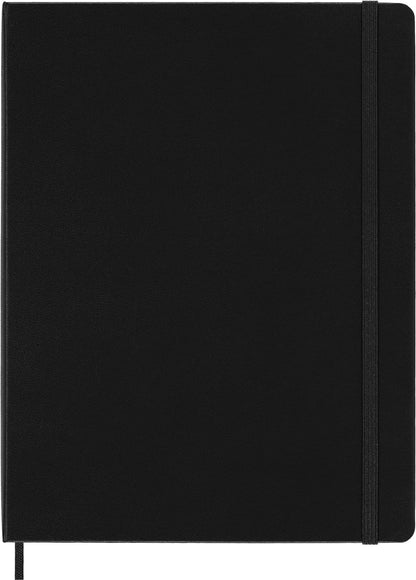Moleskine Classic Squared Paper Notebook, Hard Cover and Elastic Closure Journal, Color Black, Size Medium 11.5 x 18 cm, 208 Pages
