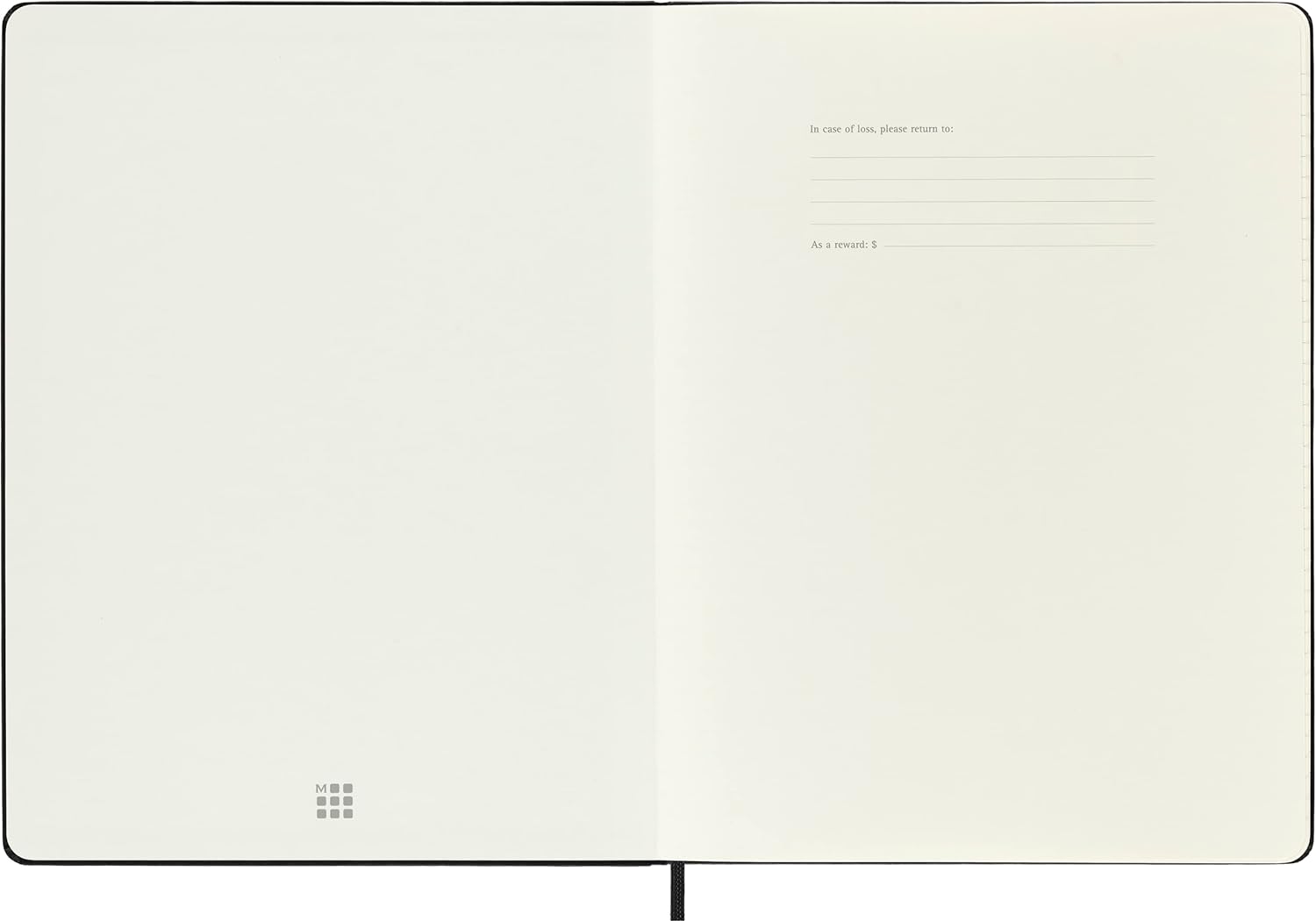 Moleskine Classic Squared Paper Notebook, Hard Cover and Elastic Closure Journal, Color Black, Size Medium 11.5 x 18 cm, 208 Pages
