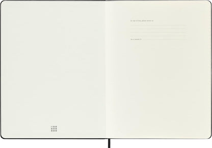 Moleskine Classic Squared Paper Notebook, Hard Cover and Elastic Closure Journal, Color Black, Size Medium 11.5 x 18 cm, 208 Pages