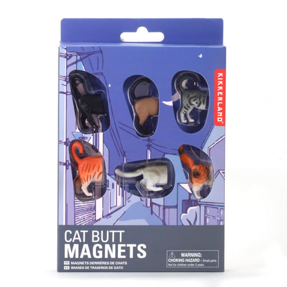 Kikkerland Cat Butt Magnets, Set of 6 (MG53