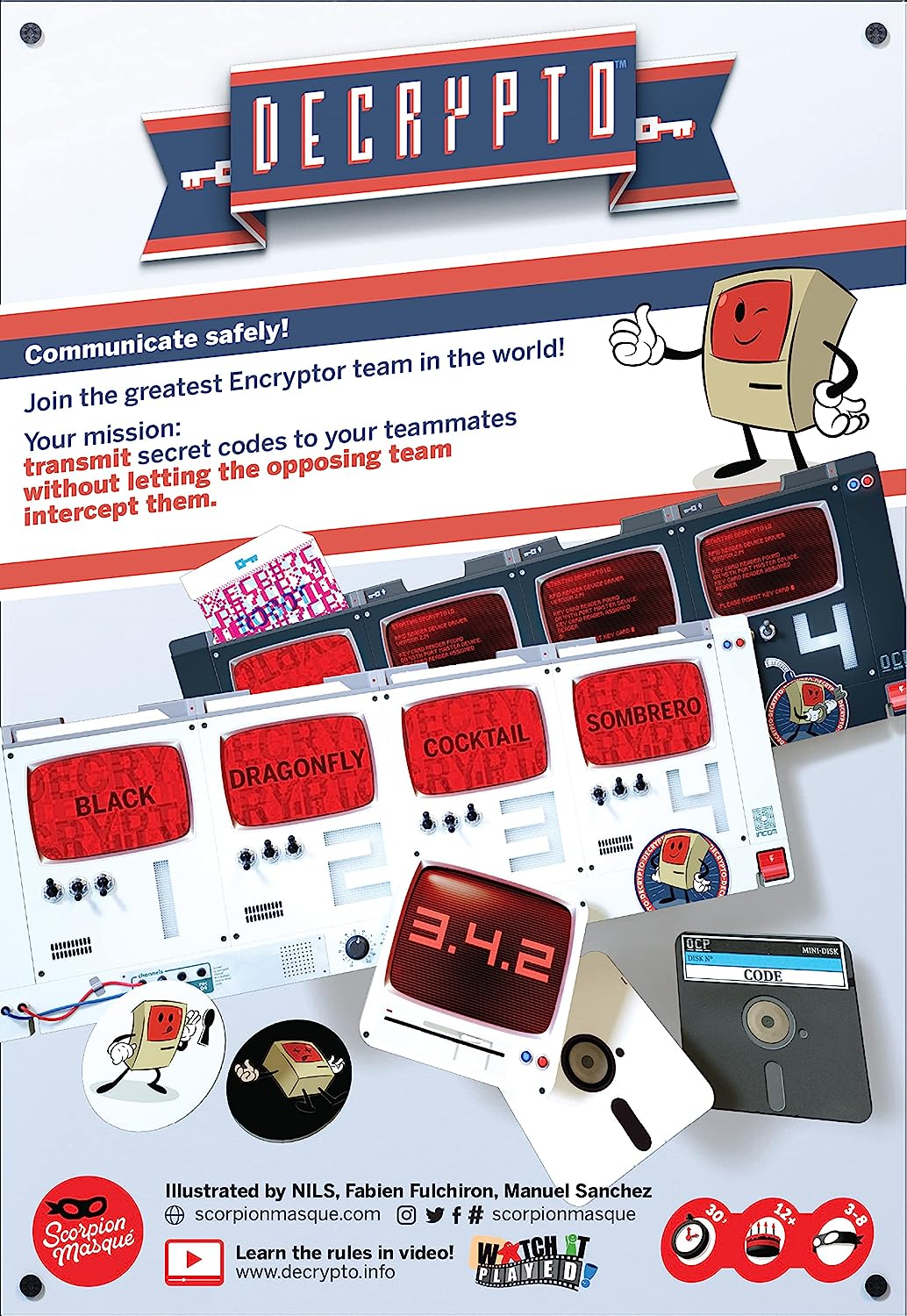 Scorpion Masqué | Decrypto Game | Board Game | Ages 12+ | 3-8 Players | 30 Minutes Playing Time