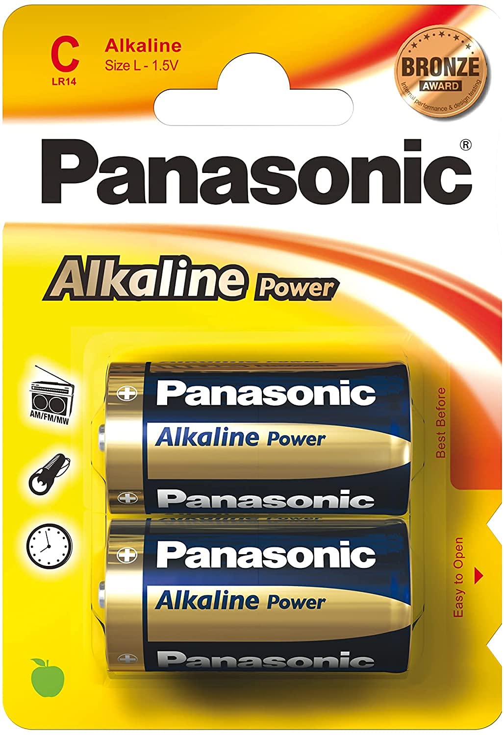 Panasonic Bronze Power C Alkaline Batteries (Pack 2) - PANALR14B2-APB