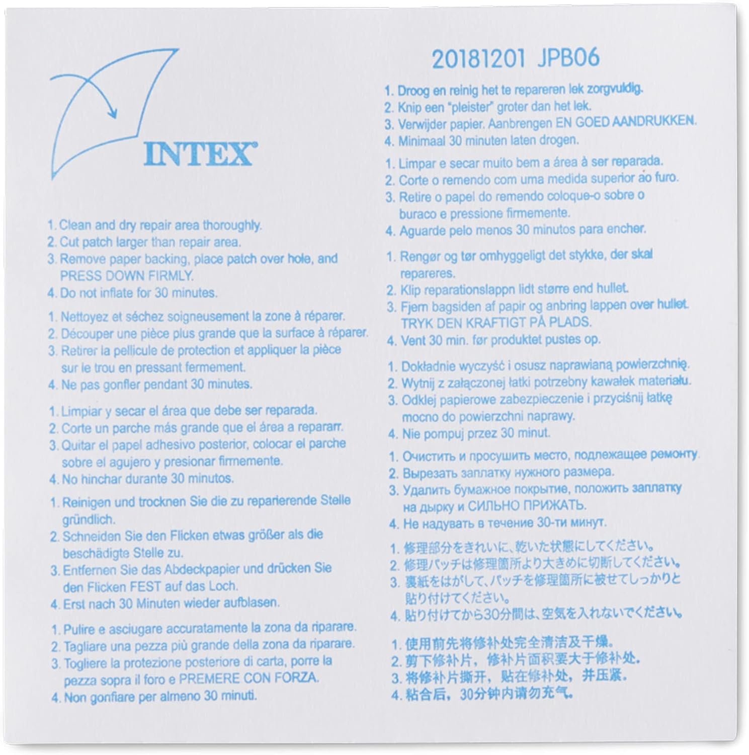 Intex 59631NP Pool reparatiepleisters - 6 stuks - transparant - 19 x 15 x 13 cm,transparant