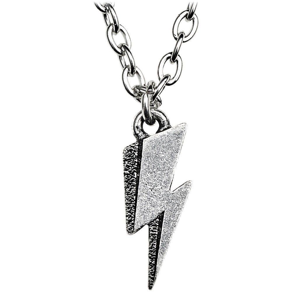 David Bowie Flash Logo Unisex Collar Plateado, Peltre