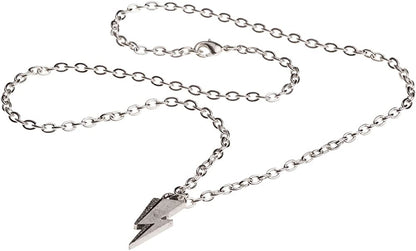 David Bowie Flash Logo Unisex Collar Plateado, Peltre