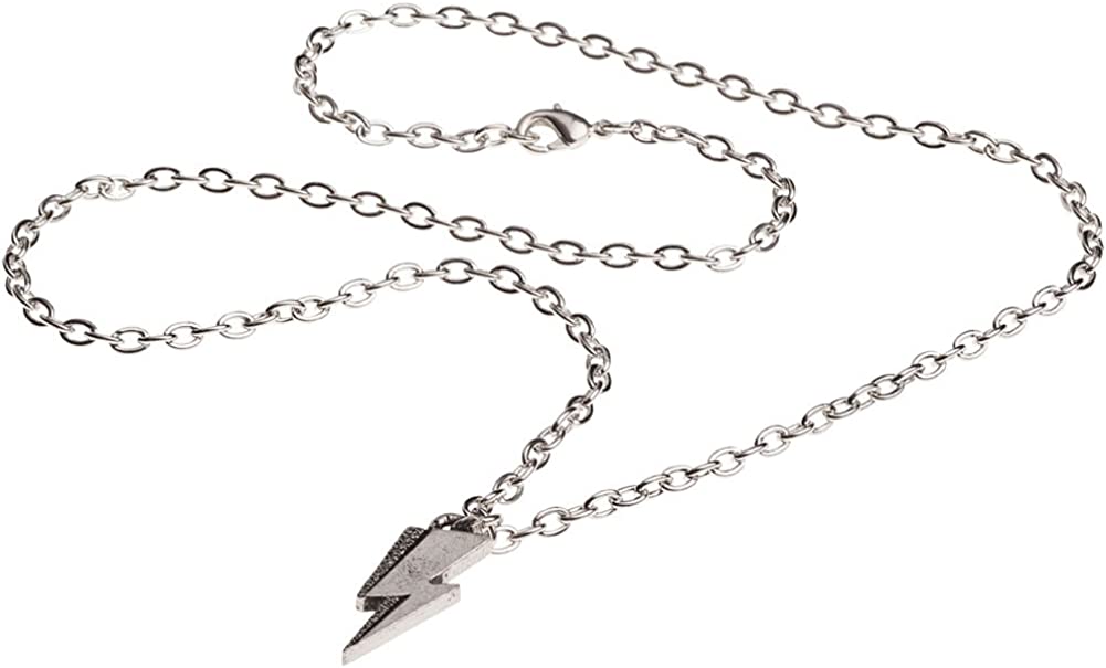 David Bowie Flash Logo Unisex Collar Plateado, Peltre