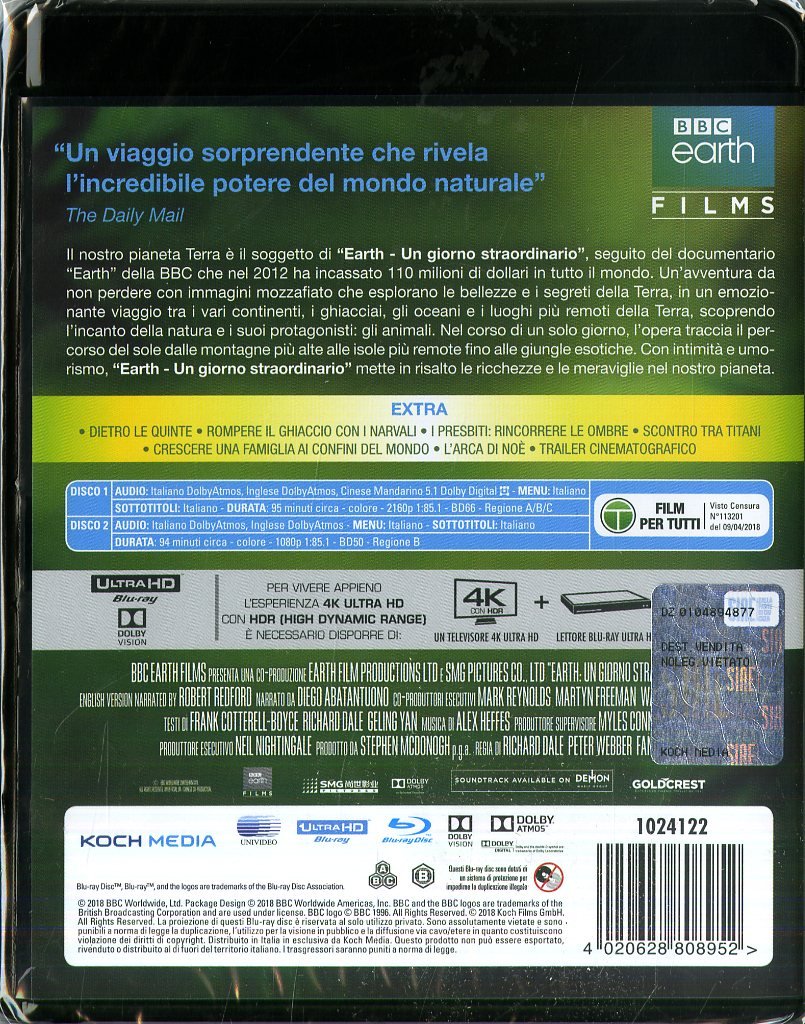 Earth-Un Giorno Straordinario (Blu-Ray+ 4K Ultra-HD Blu-Ray)