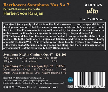 Beethoven Symphonies nos 5 & 7